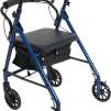 ProBasics Steel Rollator 6″ Wheels Burgundy & Blue 300 lb Weight Capacity Walker Michigan USA