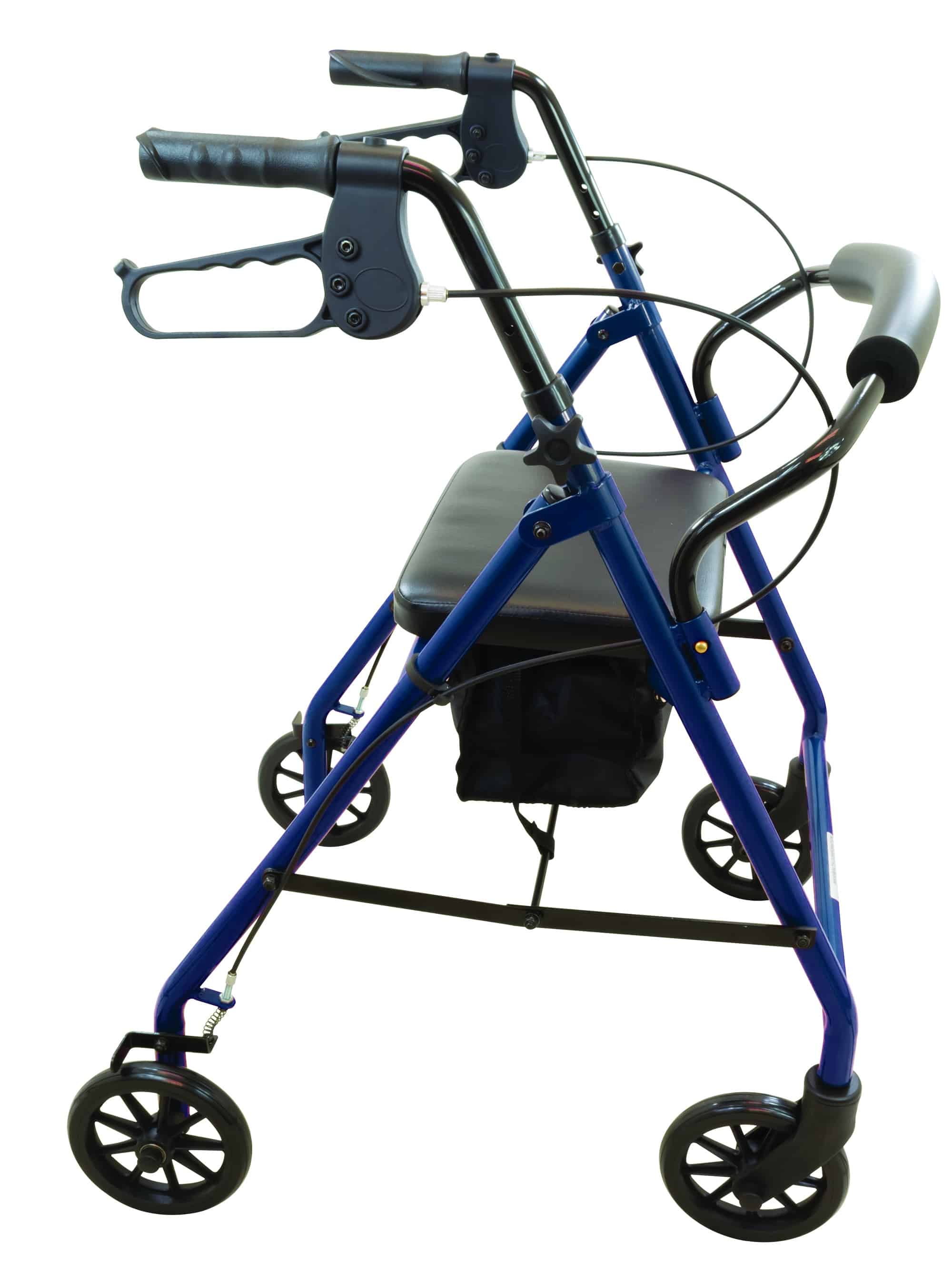 ProBasics Steel Rollator 6″ Wheels Burgundy & Blue 300 lb Weight Capacity Walker Michigan USA