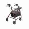 Pro Basics Steel Rollator 6" Wheels Burgundy 300 lb Weight Capacity Walker Michigan USA