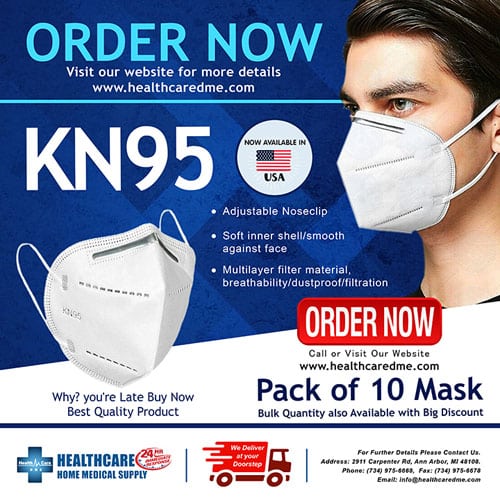 Breathable KN95 Face Mask 5 Layers Protection Available in Michigan USA