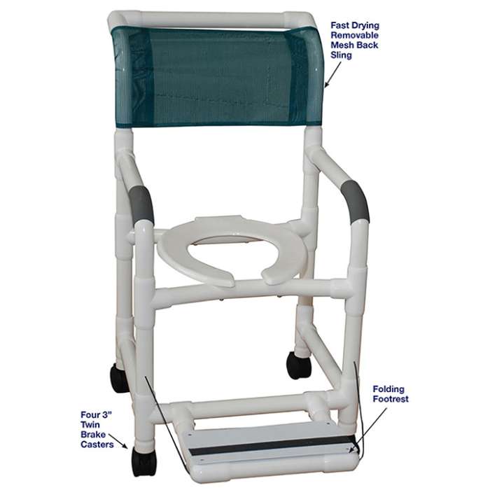 MJM SUPERIOR SHOWER CHAIR W/FOLDING FOOTREST 118-3-FF in Michigan USA