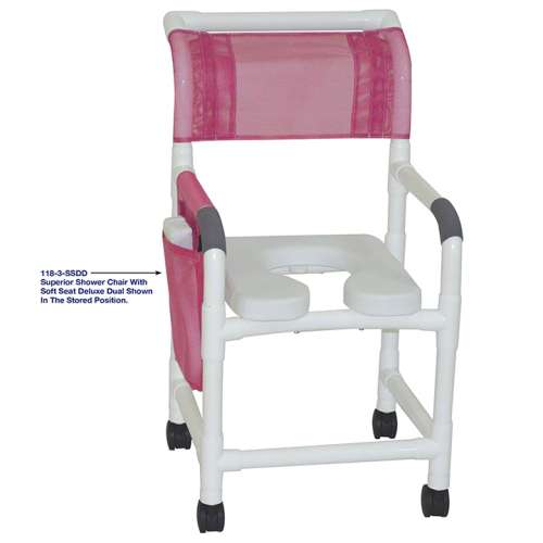 MJM SHOWER CHAIR WITH SOFT SEAT DELUXE DUAL in Michigan USA