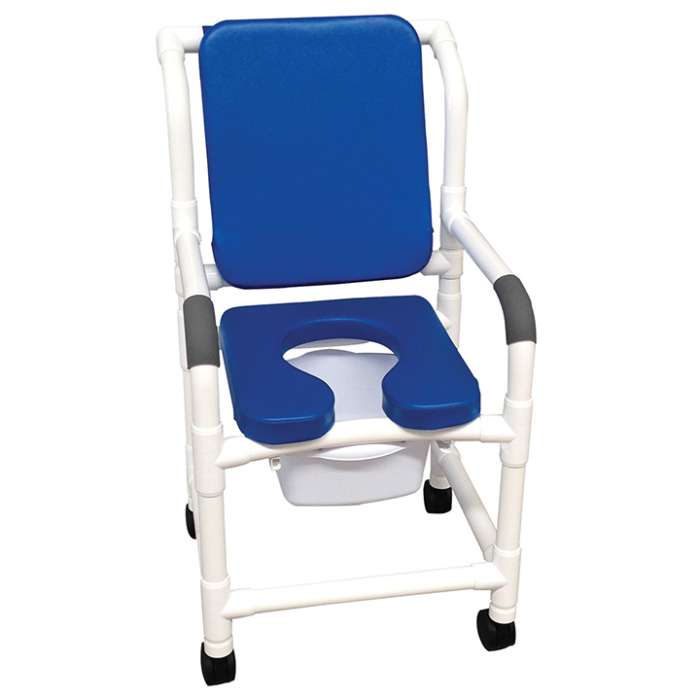 MJM Shower Chair Commode w/ Soft Seat Deluxe and Padded Back in Michigan USA