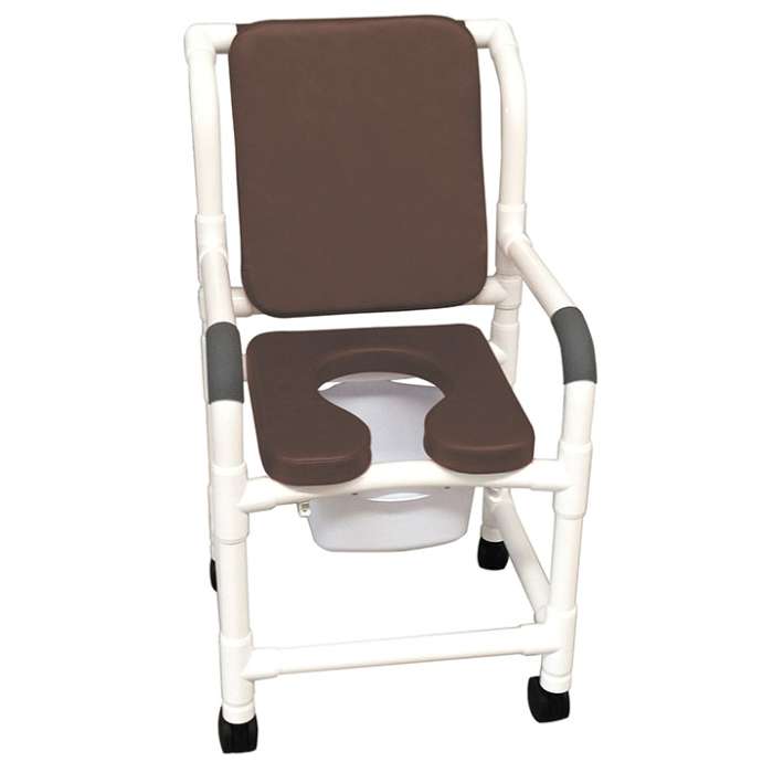 MJM Shower Chair Commode w/ Soft Seat Deluxe and Padded Back in Michigan USA