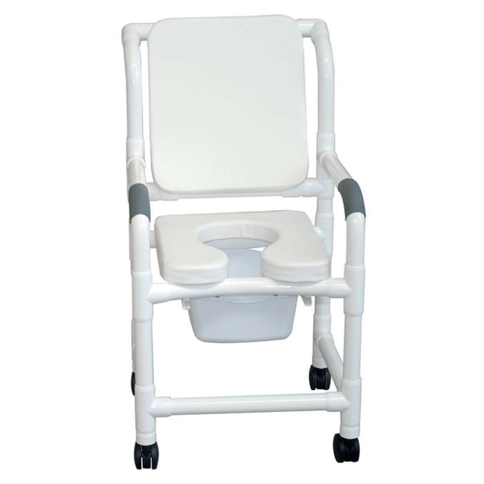 MJM Shower Chair Commode w/ Soft Seat Deluxe and Padded Back in Michigan USA