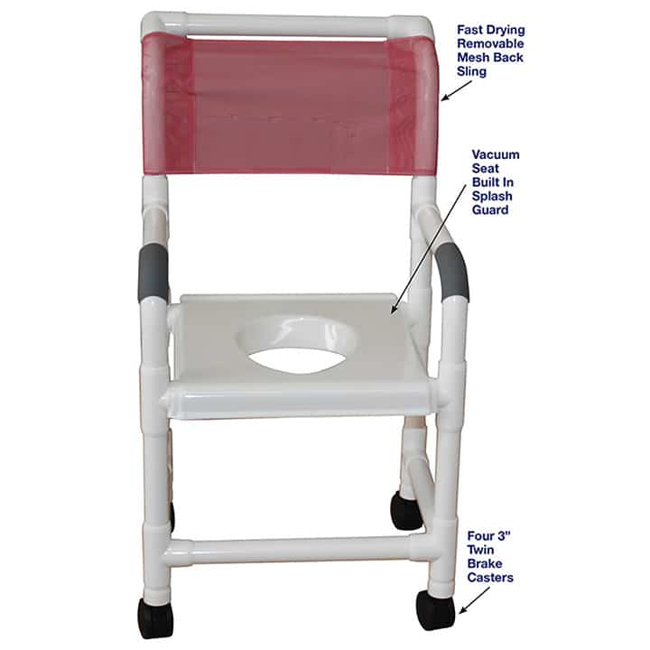 MJM SHOWER CHAIR WITH VACUUM SEAT - 118-3-VS in Michigan USA