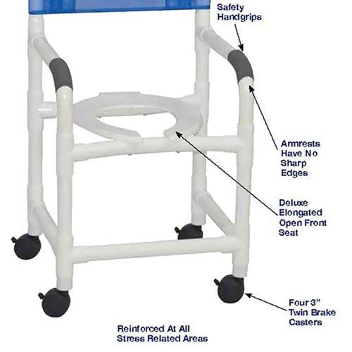 Healthcare Grade, SUPERIOR SHOWER CHAIR 18" Internal Width in Michigan USA