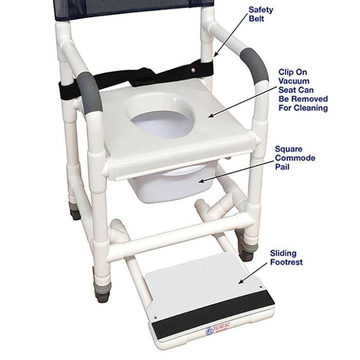 Healthcare Grade, MJM UNIVERSAL SHOWER CHAIR 18" Internal Width in Michigan USA