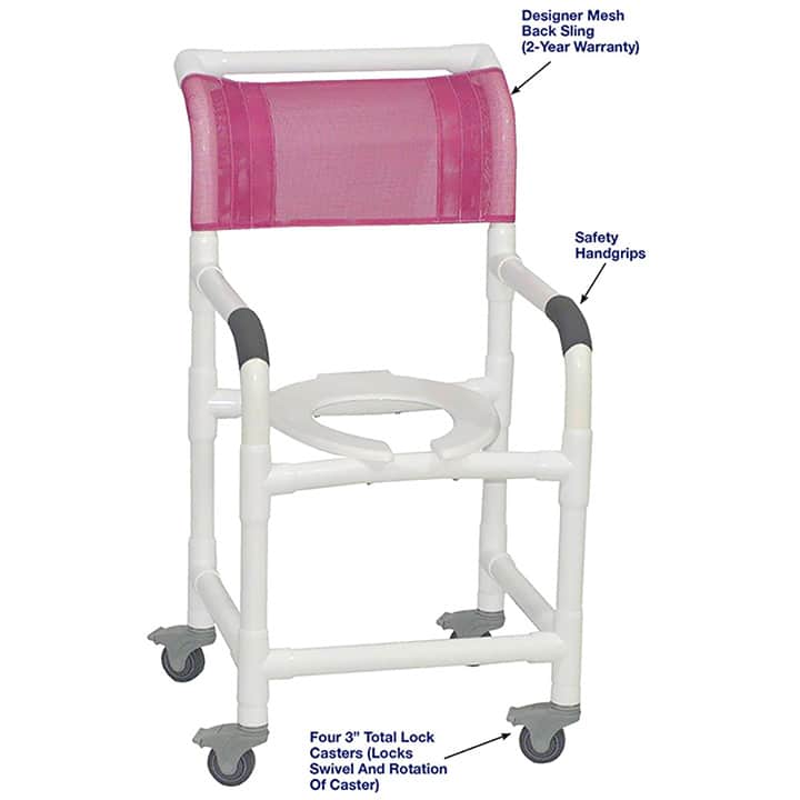 MJM SHOWER CHAIR WITH TOTAL LOCK CASTERS in Michigan USA