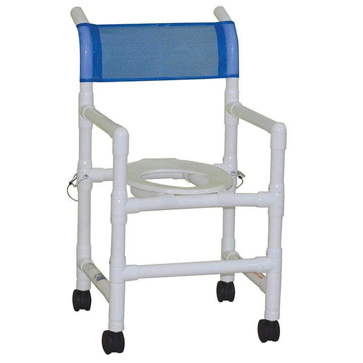 MJM Shower chair 18" closed front seat- NO CASTERS- folding capacity- 118-LP-FD in Michigan USA