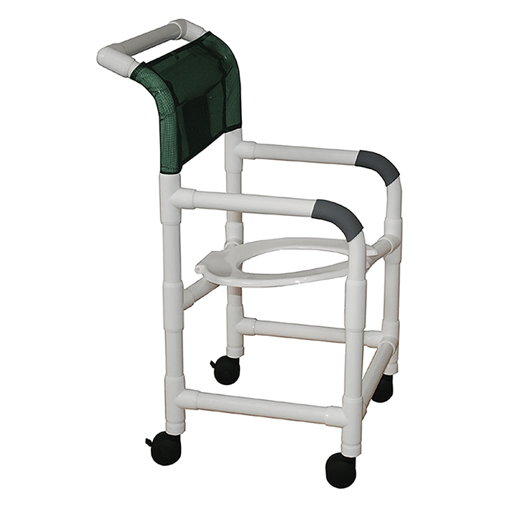 MJM Shower chair 18" lower in back- commode pail-118-3TW-TS-10-QT-C in Michigan USA