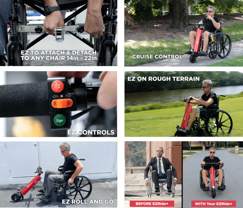 EZ Ride+ Power Assist System For Manual Wheelchair Available in Michigan USA