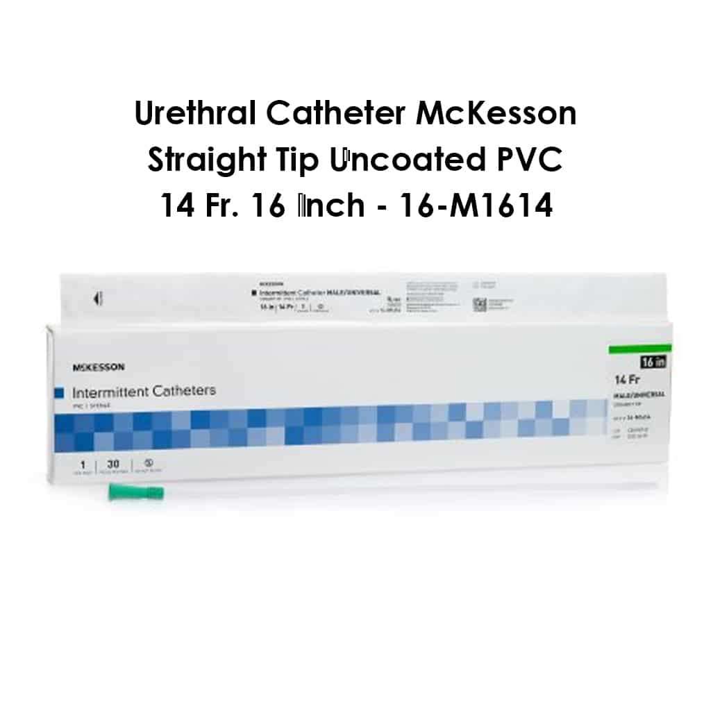 Urethral Catheter McKesson Straight Tip Uncoated PVC 14 Fr - 16 Inch - 16-M1614