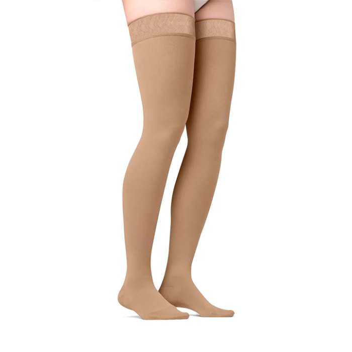 JOBST Maternity Opaque Compression Stockings 15-20 mmHg, Thigh High, Closed Toe hosiery is the perfect companion to support you during your pregnancy. for sale available in Ann Arbor MI, USA