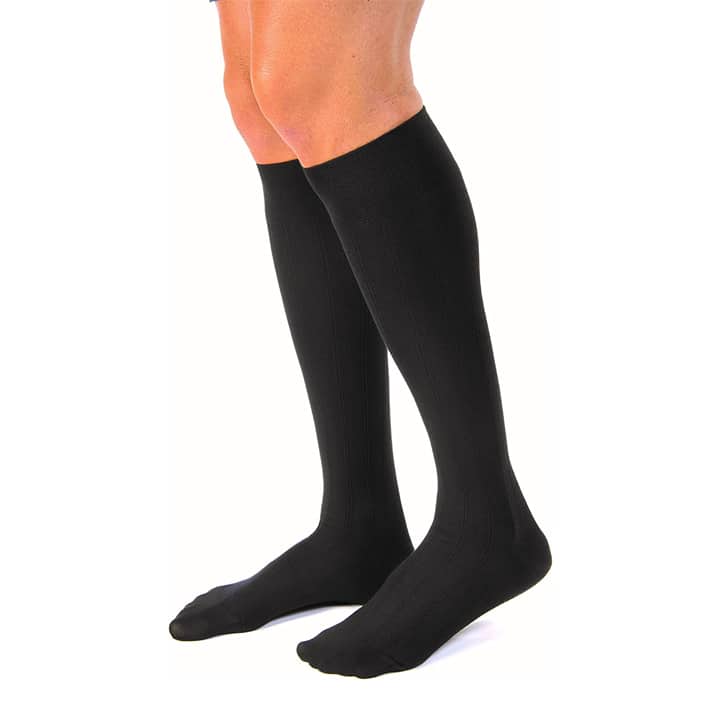 Jobst Men's Casual 15-20 mmHg Knee High Compression Socks This medical hosiery has a smooth toe seam, durable heel and comfortable toe finish. for sale available in Ann Arbor MI, USA