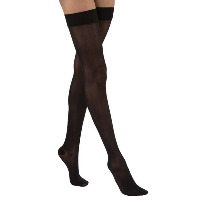 Jobst UltraSheer Thigh High 15-20 mmHg Compression Stockings W/Dot Silicone Top Band Support hosiery combining style with effective compression support.. for sale available in Ann Arbor MI, USA