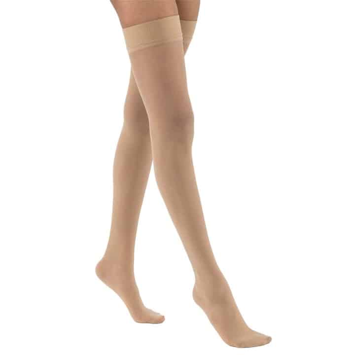 Jobst UltraSheer Thigh High 15-20 mmHg Compression Stockings W/Dot Silicone Top Band Support hosiery combining style with effective compression support.. for sale available in Ann Arbor MI, USA