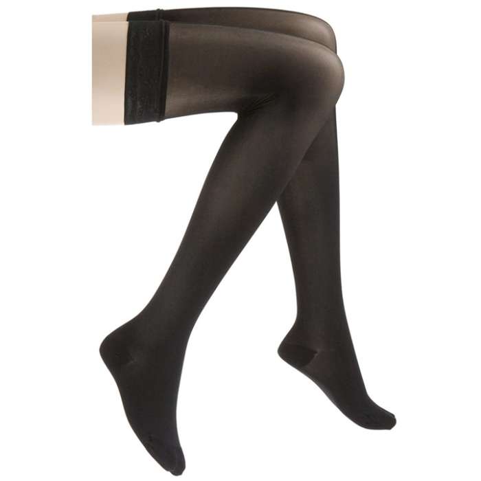 Jobst UltraSheer Thigh High 15-20 mmHg Lace Silicone Top Band Petite Compression Stockings Support hosiery combining style with effective compression support.. for sale available in Ann Arbor MI, USA