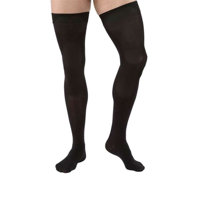 JOBST For Men 15-20 mmHg Thigh High Compression Socks Made with superior moisture-wicking properties that help keep feet dry and cool. for sale available in Ann Arbor MI, USA