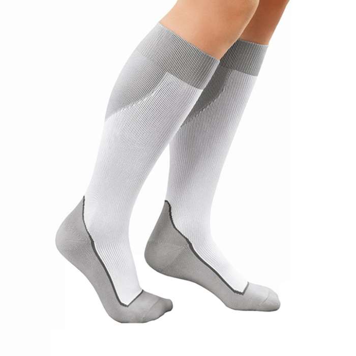 Jobst Sport Knee High 15-20 mmHg Compression Socks These medical compression socks are specifically designed for men and women who want a long-wearing sock that is soft, lightweight and breathable. for sale available in Ann Arbor MI, USA