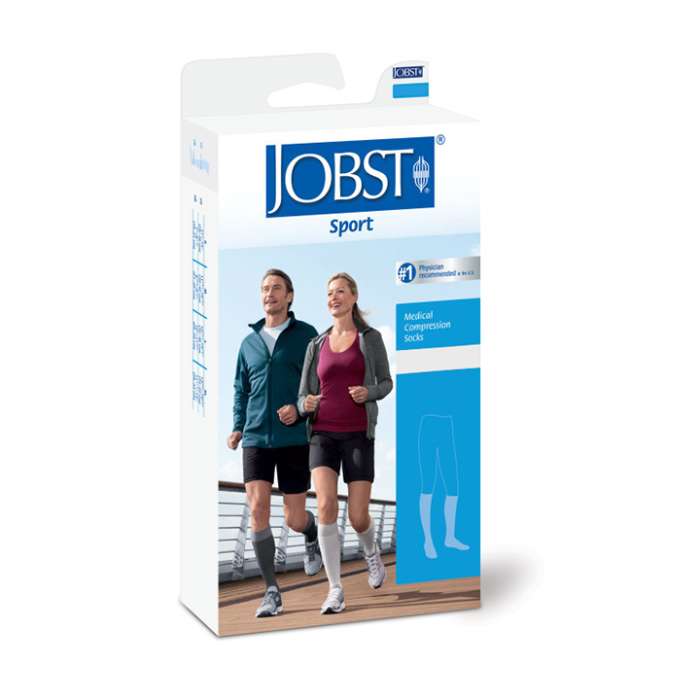 Jobst Sport Knee High 15-20 mmHg Compression Socks These medical compression socks are specifically designed for men and women who want a long-wearing sock that is soft, lightweight and breathable. for sale available in Ann Arbor MI, USA