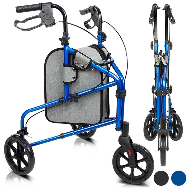 3-Wheel Rollator Walker - Lightweight Foldable Walking Walker design for Stability walking aid with foldable + lightweight design for convenient storage, for sale in Michigan USA