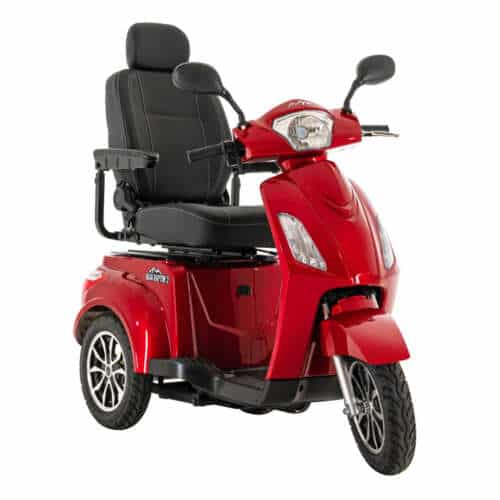 The Pride Baja Raptor 2 Long-Range 3-Wheel Scooter offers 14 MPH speed and 31-mile range. Ideal for Ann Arbor & nationwide.