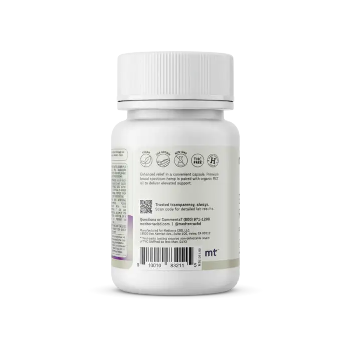 Medterra Enhanced Relief Broad Spectrum Capsules - Image 3